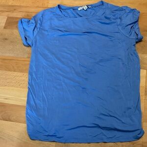 Green Envelope Blue Short Sleeve Top